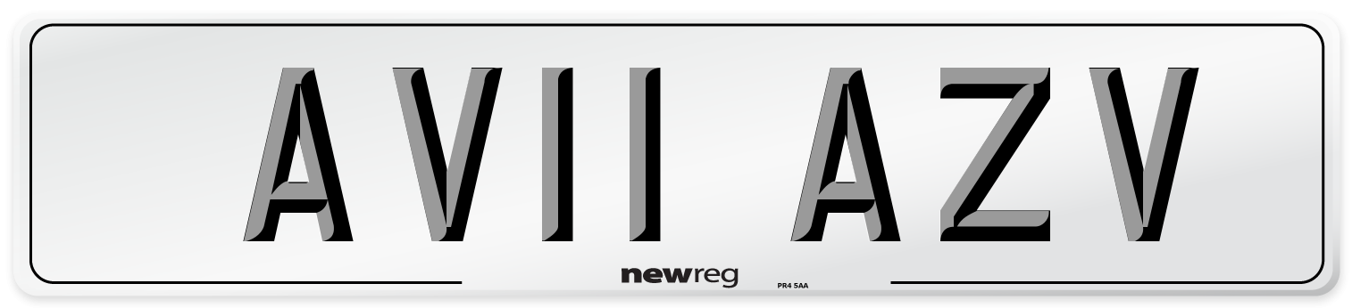 AV11 AZV Number Plate from New Reg
